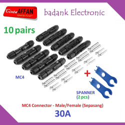10 pairs MC4 Connector (1 to 1) sepasang M/F 1000V  Wrench Spanner